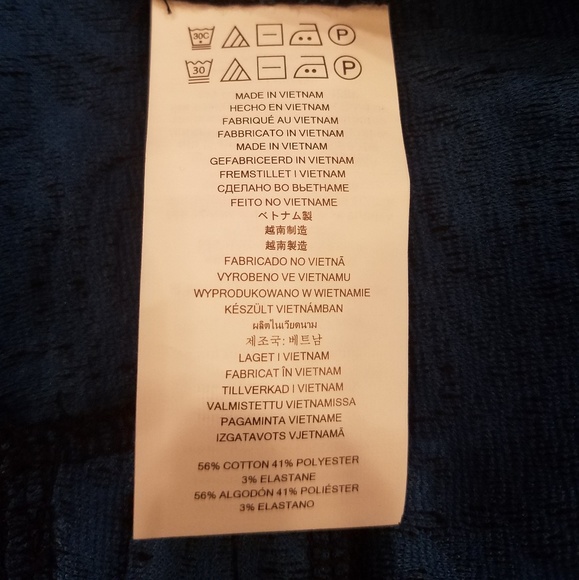 Michael Kors Blue with Black Lace design pants - Picture 7 of 7